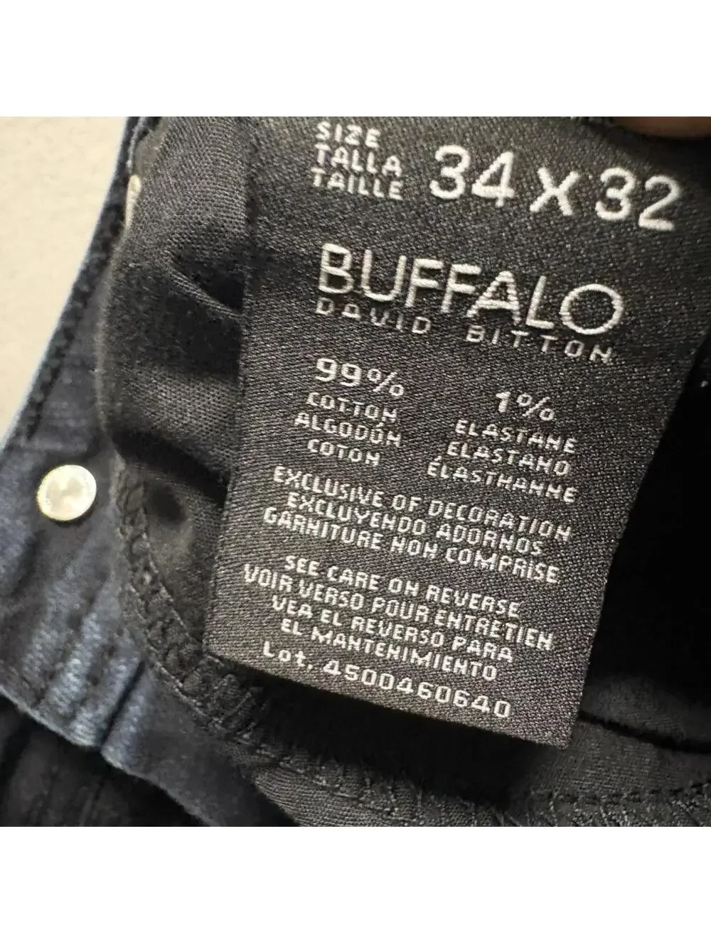 Buffalo David Bitton Jackson-X Jeans Mens 34x32 Straight Stretch Dark Wash Blue